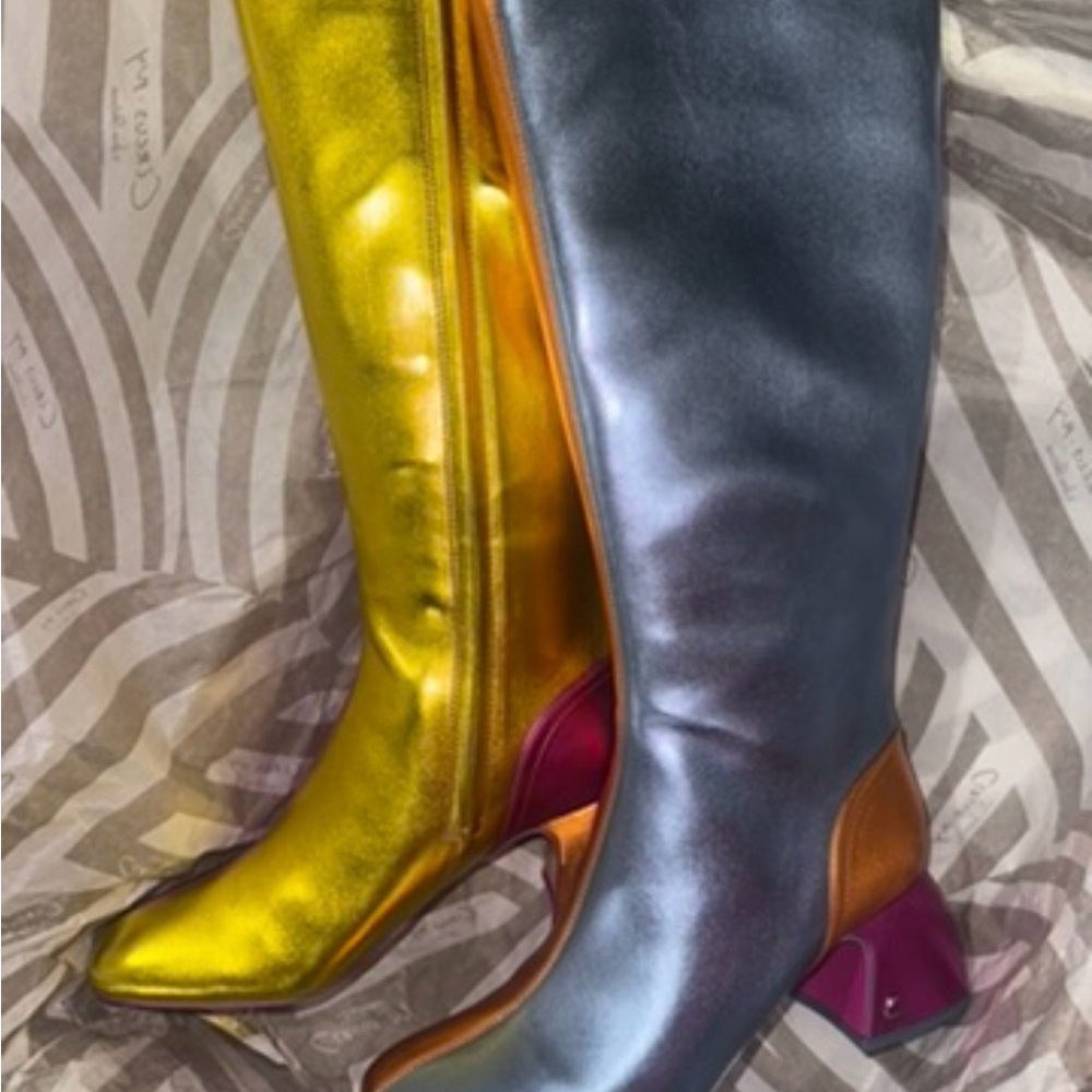 Circus by Sam Edelman Multi Color Metalic Knee Boots